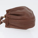 GUCCI Shoulder Bag Leather Brown Gold 007 984 0065 Auth fm5085-5