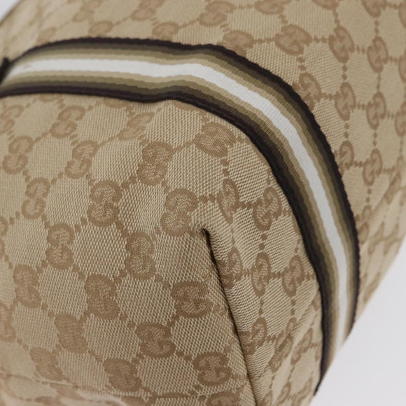 GUCCI GG Canvas Tragetasche Beige Gold 137396 Auth fm5086