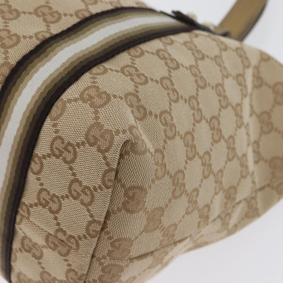 GUCCI GG Canvas Tragetasche Beige Gold 137396 Auth fm5086