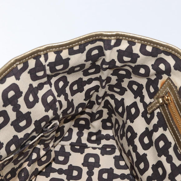 GUCCI GG Canvas Tragetasche Beige Gold 137396 Auth fm5086