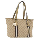 GUCCI GG Canvas Tragetasche Beige Gold 137396 Auth fm5086-1