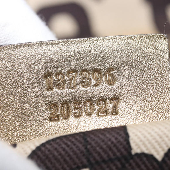 GUCCI GG Canvas Tragetasche Beige Gold 137396 Auth fm5086