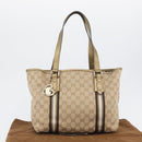 GUCCI GG Canvas Tragetasche Beige Gold 137396 Auth fm5086-12