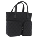 GUCCI GG Canvas Handtas Zwart Zilver 002 1080 Auth fm5087-1