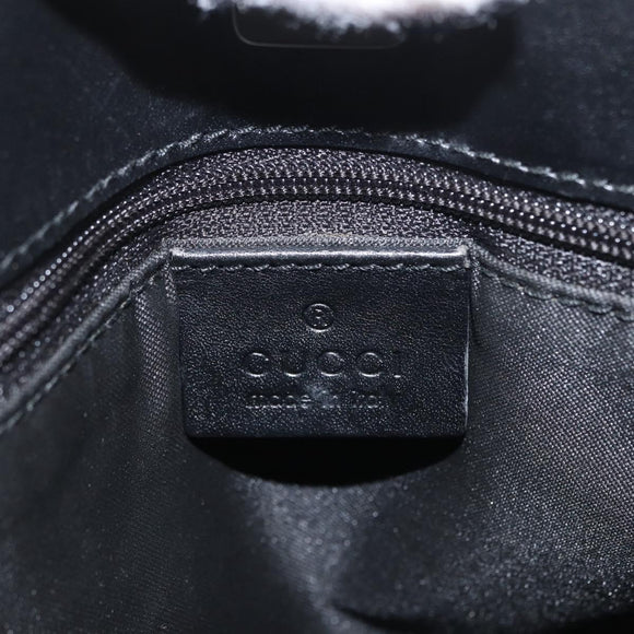 GUCCI GG Canvas Handtas Zwart Zilver 002 1080 Auth fm5087