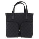GUCCI GG Canvas Handtas Zwart Zilver 002 1080 Auth fm5087-2