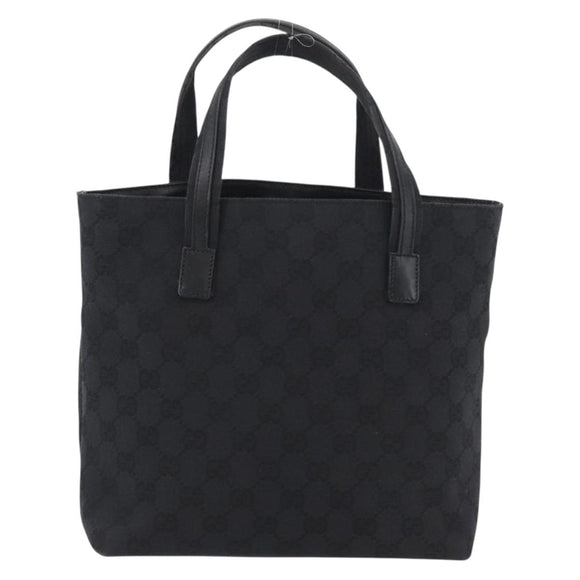 GUCCI GG Canvas Handtas Zwart Zilver 002 1080 Auth fm5087