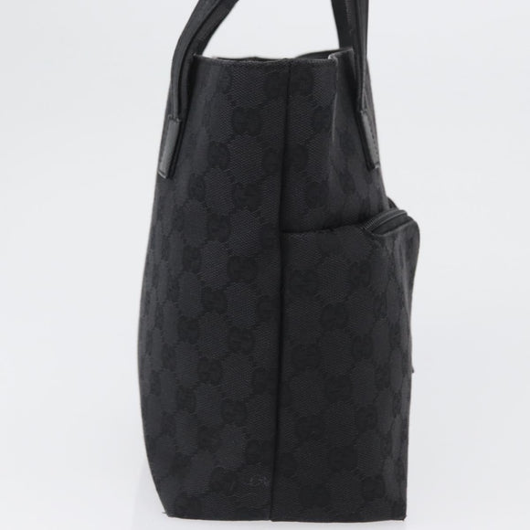 GUCCI GG Canvas Handtas Zwart Zilver 002 1080 Auth fm5087