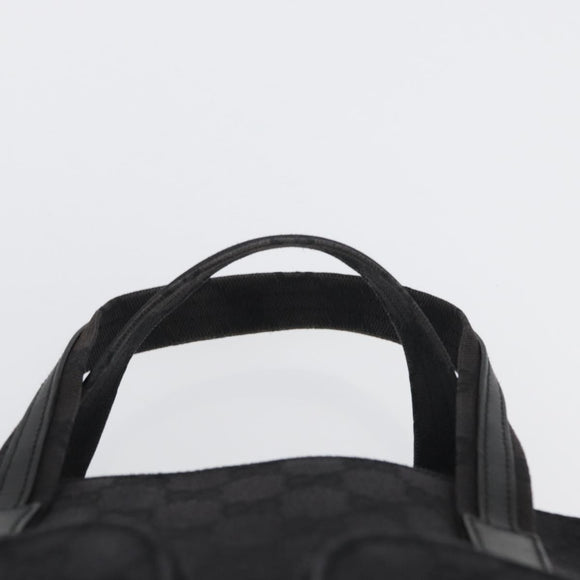 GUCCI GG Canvas Handtas Zwart Zilver 002 1080 Auth fm5087