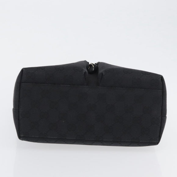 GUCCI GG Canvas Handtas Zwart Zilver 002 1080 Auth fm5087