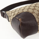 GUCCI GG Canvas Shoulder Bag Beige Silver 114273 Auth fm5091-14