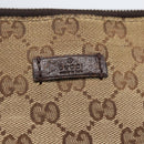GUCCI GG Canvas Shoulder Bag Beige Silver 114273 Auth fm5091-17