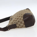 GUCCI GG Canvas Shoulder Bag Beige Silver 114273 Auth fm5091-3
