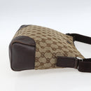 GUCCI GG Canvas Shoulder Bag Beige Silver 114273 Auth fm5091-4