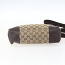 GUCCI GG Canvas Shoulder Bag Beige Silver 114273 Auth fm5091-5