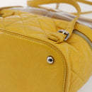 CHANEL Matelasse Chain Aquarium Backpack Leather Vinyl Yellow CC Auth fm5093V-16