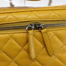 CHANEL Matelasse Chain Aquarium Backpack Leather Vinyl Yellow CC Auth fm5093V-17