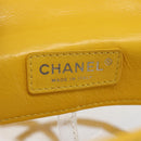 CHANEL Matelasse Chain Aquarium Backpack Leather Vinyl Yellow CC Auth fm5093V-19