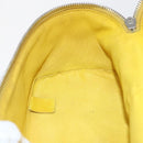 CHANEL Matelasse Chain Aquarium Backpack Leather Vinyl Yellow CC Auth fm5093V-25