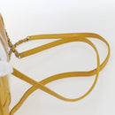 CHANEL Matelasse Chain Aquarium Backpack Leather Vinyl Yellow CC Auth fm5093V-8