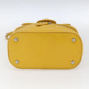CHANEL Matelasse Chain Aquarium Backpack Leather Vinyl Yellow CC Auth fm5093V-5
