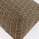 FENDI Zucchino Canvas Mamma Baguette Shoulder Bag Brown Auth fm5095-17