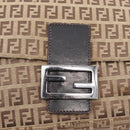 FENDI Zucchino Canvas Mamma Baguette Shoulder Bag Brown Auth fm5095-10
