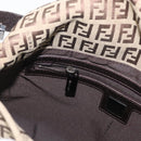 FENDI Zucchino Canvas Mamma Baguette Shoulder Bag Brown Auth fm5095-23