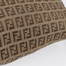 FENDI Zucchino Canvas Mamma Baguette Shoulder Bag Brown Auth fm5095-7