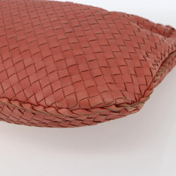 BOTTEGA VENETA INTRECCIATO Hobo Shoulder Bag Leather Outlet Pink Auth fm5096