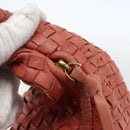 BOTTEGA VENETA INTRECCIATO Hobo Shoulder Bag Leather Outlet Pink Auth fm5096-14