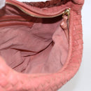 BOTTEGA VENETA INTRECCIATO Hobo Shoulder Bag Leather Outlet Pink Auth fm5096-17