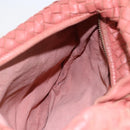 BOTTEGA VENETA INTRECCIATO Hobo Shoulder Bag Leather Outlet Pink Auth fm5096-18