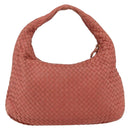 BOTTEGA VENETA INTRECCIATO Hobo Shoulder Bag Leather Outlet Pink Auth fm5096-3