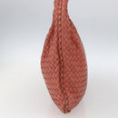 BOTTEGA VENETA INTRECCIATO Hobo Shoulder Bag Leather Outlet Pink Auth fm5096-5