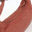 BOTTEGA VENETA INTRECCIATO Hobo Shoulder Bag Leather Outlet Pink Auth fm5096-6
