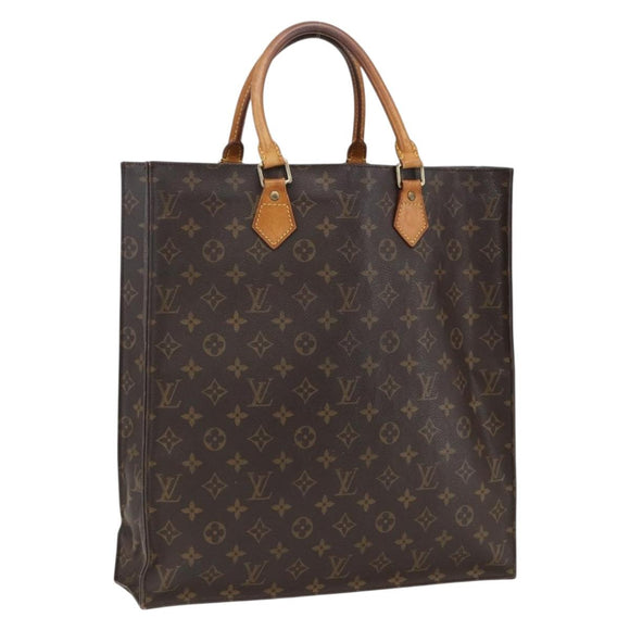 LOUIS VUITTON Monogram Sac Plat Hand Bag M51140 LV Auth fm5103