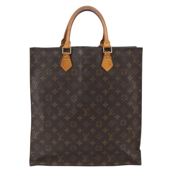 LOUIS VUITTON Monogram Sac Plat Hand Bag M51140 LV Auth fm5103