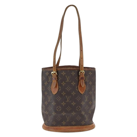 LOUIS VUITTON Monogram Bucket PM Shoulder Bag M42238 LV Auth fm5105