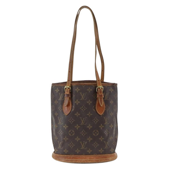 LOUIS VUITTON Monogram Bucket PM Shoulder Bag M42238 LV Auth fm5105