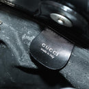 GUCCI Interlocking Bag Patent leather Black Silver 000 2023 0506 Auth fm5110-19