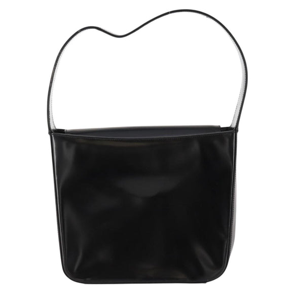 GUCCI Interlocking Bag Patent leather Black Silver 000 2023 0506 Auth fm5110
