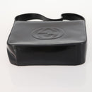 GUCCI Interlocking Bag Patent leather Black Silver 000 2023 0506 Auth fm5110-5