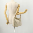 GUCCI Bamboo Shoulder Bag Suede Ivory Gold 001 2113 Auth fm5113-21