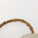 GUCCI Bamboo Shoulder Bag Suede Ivory Gold 001 2113 Auth fm5113-8