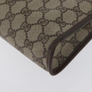 GUCCI GG Supreme Clutch Bag PVC Beige Gold 156 01 061 Auth fm5115-11