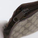 GUCCI GG Supreme Clutch Bag PVC Beige Gold 156 01 061 Auth fm5115-13