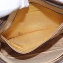 GUCCI GG Supreme Clutch Bag PVC Beige Gold 156 01 061 Auth fm5115-19