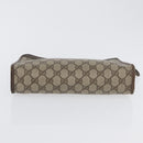 GUCCI GG Supreme Clutch Bag PVC Beige Gold 156 01 061 Auth fm5115-7