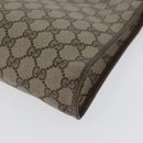 GUCCI GG Supreme Clutch Bag PVC Beige Gold 156 01 061 Auth fm5115-9